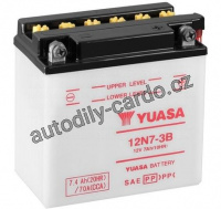 Motobaterie YUASA 12N7-3B 7Ah 74A 12V P+ /135x75x133/