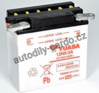 Motobaterie YUASA 12N9-3A 9Ah 85A 12V P+ /135x75x139/