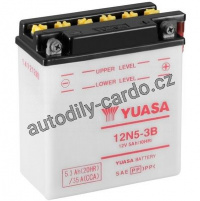 Motobaterie YUASA 12N5-3B 5Ah 39A 12V P+ /120x60x130/