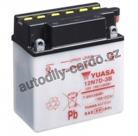 Motobaterie YUASA 12N7D-3B 7Ah 74A 12V P+ /135x75x150/