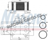 Chladič motorového oleje NISSENS 90717