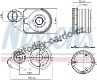 Chladič motorového oleje NISSENS 90932