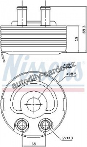Chladič motorového oleje NISSENS 90719
