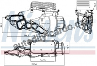 Chladič motorového oleje NISSENS 90933