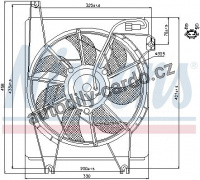 Ventilátor chladiče klimatizace NISSENS 85623