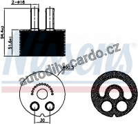 Chladič motorového oleje NISSENS 90935