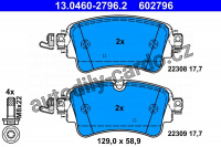 Sada brzdových destiček ATE 13.0460-2796 (AT 602796)