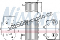Chladič motorového oleje NISSENS 90938