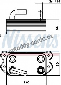 Chladič motorového oleje NISSENS 90738