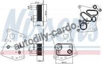 Chladič motorového oleje NISSENS 90943
