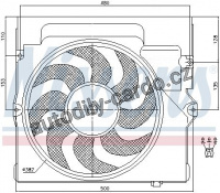 Ventilátor chladiče klimatizace NISSENS 85645