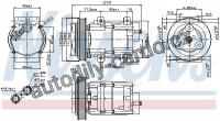 Kompresor klimatizace NISSENS 89251