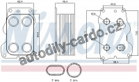 Chladič motorového oleje NISSENS 90740