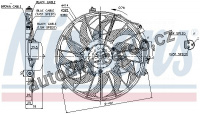 Ventilátor chladiče klimatizace NISSENS 85648