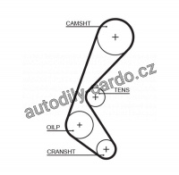 Rozvodový řemen GATES (GT 5628XS) - FIAT