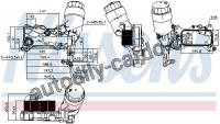 Chladič motorového oleje NISSENS 90836