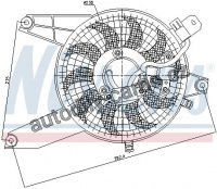 Ventilátor chladiče klimatizace NISSENS 85370