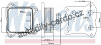 Chladič motorového oleje NISSENS 90680