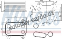 Chladič motorového oleje NISSENS 90681