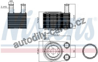 Chladič motorového oleje NISSENS 90845