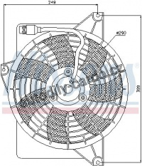 Ventilátor chladiče klimatizace NISSENS 85372