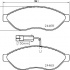 Sada brzdových destiček BREMBO P61090 -nahrazeno  P23143