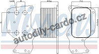 Chladič motorového oleje NISSENS 90851