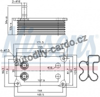 Chladič motorového oleje NISSENS 90683