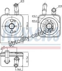 Chladič motorového oleje NISSENS 90853