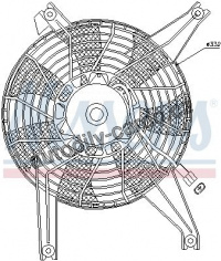 Ventilátor chladiče klimatizace NISSENS 85383