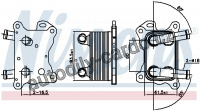 Chladič motorového oleje NISSENS 90881