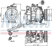 Kompresor klimatizace NISSENS 89223