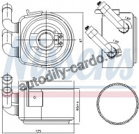 Chladič motorového oleje NISSENS 90695