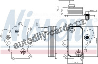 Chladič motorového oleje NISSENS 90885