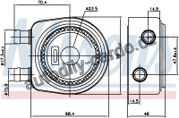 Chladič motorového oleje NISSENS 90697