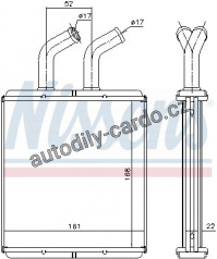 Výměník tepla NISSENS 77514