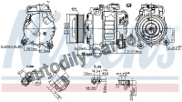 Kompresor klimatizace NISSENS 890622