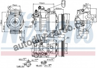 Kompresor klimatizace NISSENS 89073