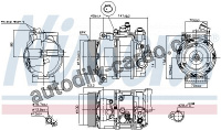 Kompresor klimatizace NISSENS 890634