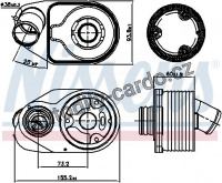 Chladič motorového oleje NISSENS 90888