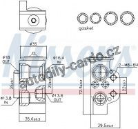 Expanzní ventil, klimatizace NISSENS 999220