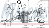 Chladič motorového oleje NISSENS 90892