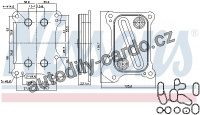 Chladič motorového oleje NISSENS 90700