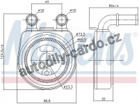 Chladič motorového oleje NISSENS 90701