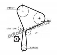 Rozvodový řemen GATES (GT 5552XS) - MITSUBISHI, NISSAN, OPEL, RENAULT