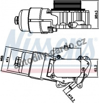 Chladič motorového oleje NISSENS 90703