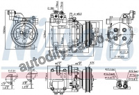 Kompresor klimatizace NISSENS 89082