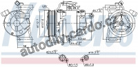 Kompresor klimatizace NISSENS 890649