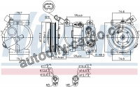 Kompresor klimatizace NISSENS 890652