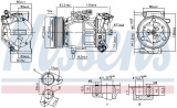 Kompresor klimatizace NISSENS 890653